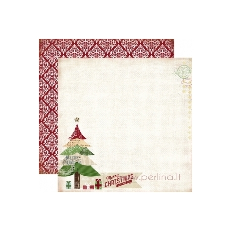Popierius "Merry Christmas", 30,5x30,5 cm