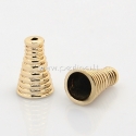 Bead cone, unfading golden tone, 16x10 mm, 1 pc