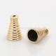 Bead cone, unfading golden tone, 16x10 mm, 1 pc