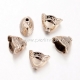 Bead cone, unfading light golden tone, 9x11,5x8 mm, 1 pc