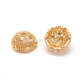 Bead cone, gold plated, 14x7 mm, 1 pc