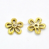 Bead cap, antique golden, 11,5x2,5 mm, 1 pc