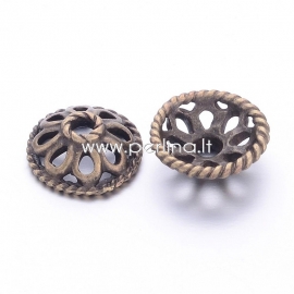 Bead cap, antique bronze, 11,5x4 mm, 1 pc