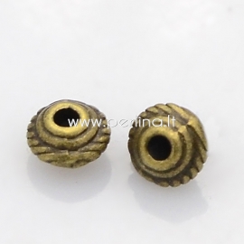 Spacer bead, antique bronze, 5x3 mm, 1 pc