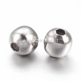 Spacer bead, stainless steel, 4 mm, 1 pc