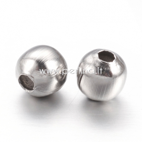 Spacer bead, stainless steel, 4 mm, 1 pc