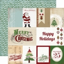 Popierius "Christmas Journaling Cards", 30,5x30,5 cm