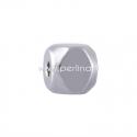 Spacer bead, stainless steel, 4x4x4 mm, 1 pc