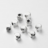 Spacer bead, antique silverl, 4x4x4 mm, 1 pc