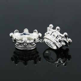 Spacer bead cone, silver, 14x10x7mm, 1 pc