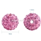Pave disco ball bead, light rose, 10 mm, 1 pc