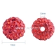 Pave disco ball bead, light siam, 10 mm, 1 pc