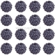 Pave disco ball bead, black, 10 mm, 1 pc