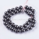 Sinthetic hematite bead, non magnetic, black, 12 mm, 1 pc