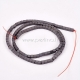 Sinthetic hematite bead, frosted, black, 3x3x3 mm, 1 strand (125 pcs)