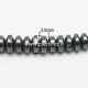 Sinthetic hematite bead, black, 4x2,5 mm, 1 strand (175 pcs)