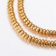 Sinthetic hematite bead, golden plated, 4x2 mm, 1 strand (185 pcs)