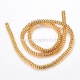 Sinthetic hematite bead, golden plated, 4x2 mm, 1 strand (185 pcs)