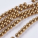 Sinthetic hematite bead, golden plated, 4 mm, 1 strand (100 pcs)