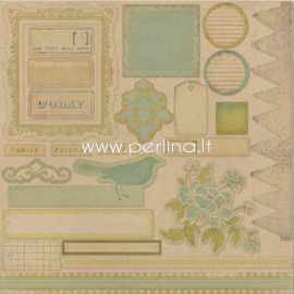 Chipboard "Life Stories - Accessory Sheet 1 - Day255", 30,5x30,5cm