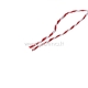 Cotton cord, red-white, 1,5 mm, 1 m