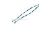 Cotton cord, green-white, 1,5 mm, 1 m