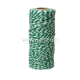 Cotton cord, green-white, 1,5 mm, 1 m