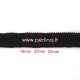 Polyester thread cord, black, 25 mm, 10 cm