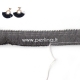 Polyester thread cord, grey, 25 mm, 10 cm