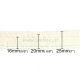 Polyester thread cord, off-white, 25 mm, 10 cm