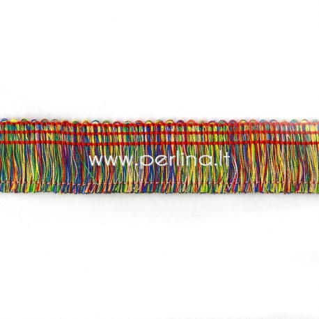 Polyester thread cord, multicolor, 25 mm, 10 cm