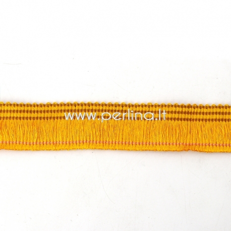 Polyester thread cord, ginger, 25 mm, 10 cm