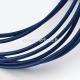 Cowhide leather jewelry cord, round, blue, 1 mm, 1 m