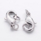 Brass lobster clasp, platinum color, 12x7 mm, 1 pc