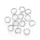 Open jump ring, 304 stainless steel, 6x1mm, 10 pcs