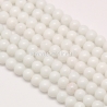 Environmental dyed glass bead, white, 8 mm, 1 pc