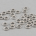 Jump ring, 304 stainless steel, 4x0.8mm, 10 pcs