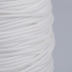 Vaškuota korėjietiška poliesterio virvelė, balta sp., 0,8 mm, 1 m
