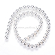 Sinthetic hematite bead, silver plated, 8 mm, 1pc