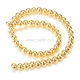 Sinthetic hematite bead, golden plated, 8 mm, 1pc