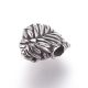 Stainless steel bead "Lion", antique silver, 11.5x10x7mm, 1pcs