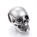 Stainless steel bead "Skull", antique silver, 25x15x17,5mm, 1pcs