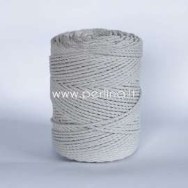 Twisted cotton cord, natural, 4 mm, 260 m