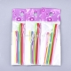 ABS plastic knitting needles, mixed color, two sizes, 6 pcs