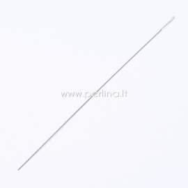 Iron beading needle, twisted, 10.8x0.03cm, 1pc