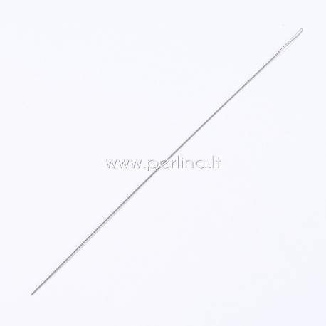 Iron beading needle, twisted, 10.8x0.03cm, 1pc