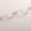 Organza ribbon, white, 10 mm, 1 m