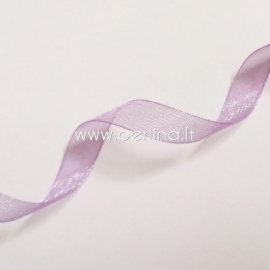 Organza ribbon, lavender color, 10 mm, 1 m
