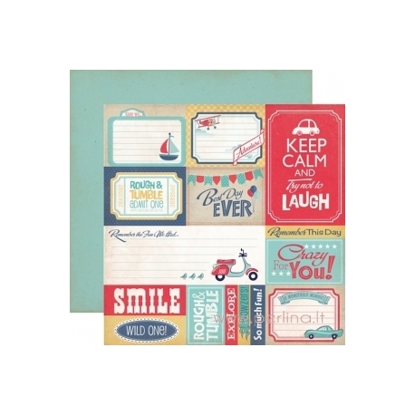 Popierius "Journaling Card", 30,5x30,5 cm