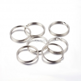 Split key ring, platinum, 30x3mm